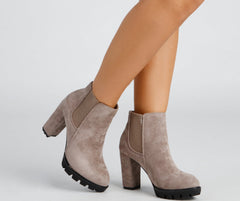 Elevated And Edgy Lug Sole Booties Newgew