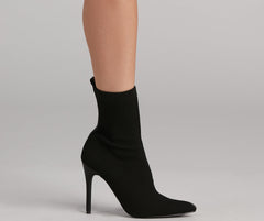 Major Strut Knit Stiletto Booties Newgew