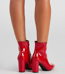 Rebel With Style Block Heel Booties Newgew