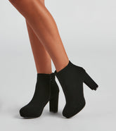 Lots To Love Block Heel Booties Newgew