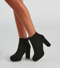 Lots To Love Block Heel Booties Newgew