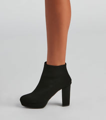 Lots To Love Block Heel Booties Newgew