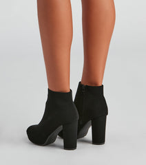 Lots To Love Block Heel Booties Newgew