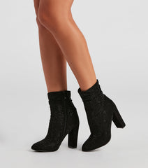 Sparkle Society Rhinestone Booties Newgew