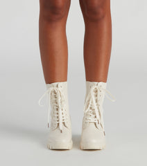 Trendy Moves Lace-Up Combat Boots Newgew