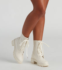 Trendy Moves Lace-Up Combat Boots Newgew