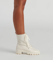 Trendy Moves Lace-Up Combat Boots Newgew