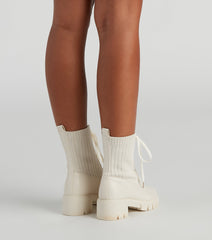 Trendy Moves Lace-Up Combat Boots Newgew