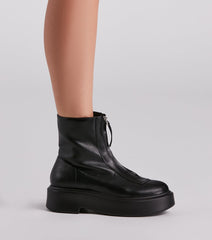 Add Some Edge Zip-Up Platform Booties Newgew