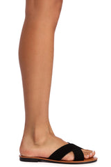 X Strap Slip On Sandals Newgew