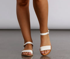 Perfectly Simple Faux Leather Sandals Newgew