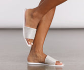 Summer Starts Now Rhinestone Jelly Slides Newgew