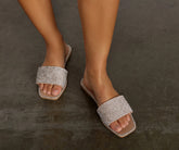 All That Luxe Rhinestone Sandals Newgew