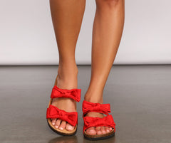 Stylish Stunner Double Strap Bow Sandals Newgew