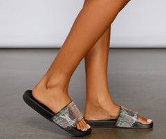 The Good Life Rhinestone Money Slides Newgew