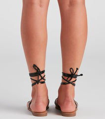 Up My Alley Lace-Up Sandals Newgew
