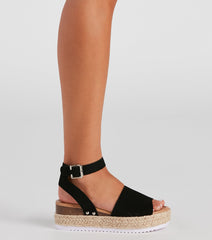 Effortless Nubuck Espadrille Sandals Newgew