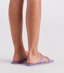 Cross Paths Strappy Slide Sandals Newgew