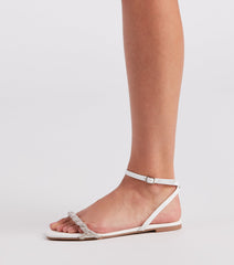 Hint Of Radiance Rhinestone Flat Sandals Newgew