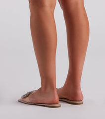 A Little Bit Of Glamour Rhinestone Bow Sandals Newgew