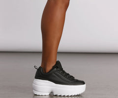 Extra High Textured Platform Chunky Sneakers Newgew