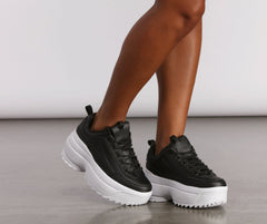 Extra High Textured Platform Chunky Sneakers Newgew