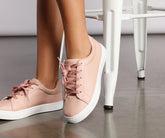 Such A Chic Vibe Faux Leather Sneakers Newgew