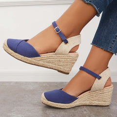 Closed Toe Espadrilles Wedge Ankle Strap Sandals Pairmore