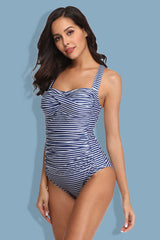 Striped Backless Swimsuit Newgew