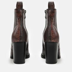 Side Zipper Chunky Heeled Boots Newgew