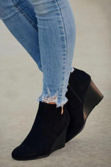 Side Slit Wedge Bootie Newgew