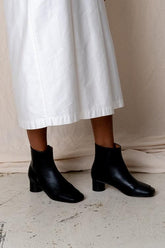 Square Toe Mid Heel Boots Newgew