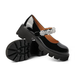 Heeled Crystals Strap Mary Jane Newgew