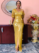 One Shoulder Hgih Waist Maxi Dresses Newgew