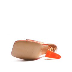 Crystal Jelly Heel Sandals Newgew