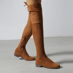 Low Heeled Round Toe Over-knee High Boots Newgew