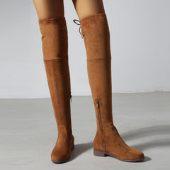 Low Heeled Round Toe Over-knee High Boots Newgew