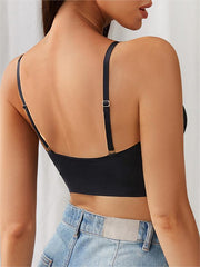 Low Back Lace Border Wireless Bra NewGew