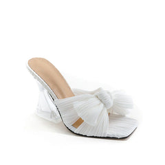 Bow Decor Heeled Sandals Newgew