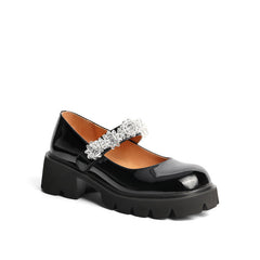 Heeled Crystals Strap Mary Jane Newgew