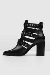 Hollow Buckle Ankle Boots Newgew