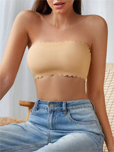 Rippled Edge Plain Wireless Strapless Bra NewGew