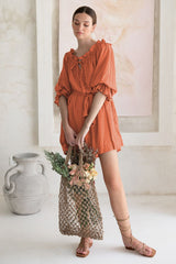 Vacay Off Shoulder Boho Mini Dress Newgew