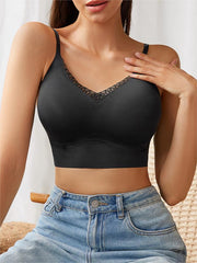 Low Back Lace Border Wireless Bra NewGew