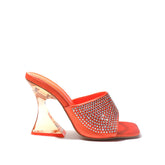 Crystal Jelly Heel Sandals Newgew