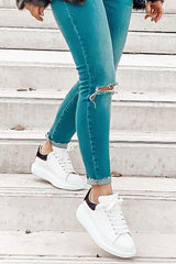 Lace Up White Sneakers Newgew