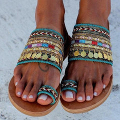Blue Summer Denim Sandals Newgew