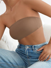 Anti Slip Strip Backless Strapless Wireless Basic Bra NewGew
