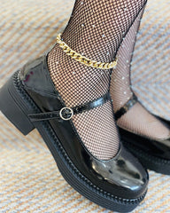 Buckled Square Toe Mary Jane Flats Newgew