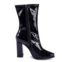 Side Zip Chunky Heeled Classic Boots Newgew